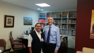 Irmã Marcia em visita ao Dr. Xisto Tiago, Procurador do MPT/RN